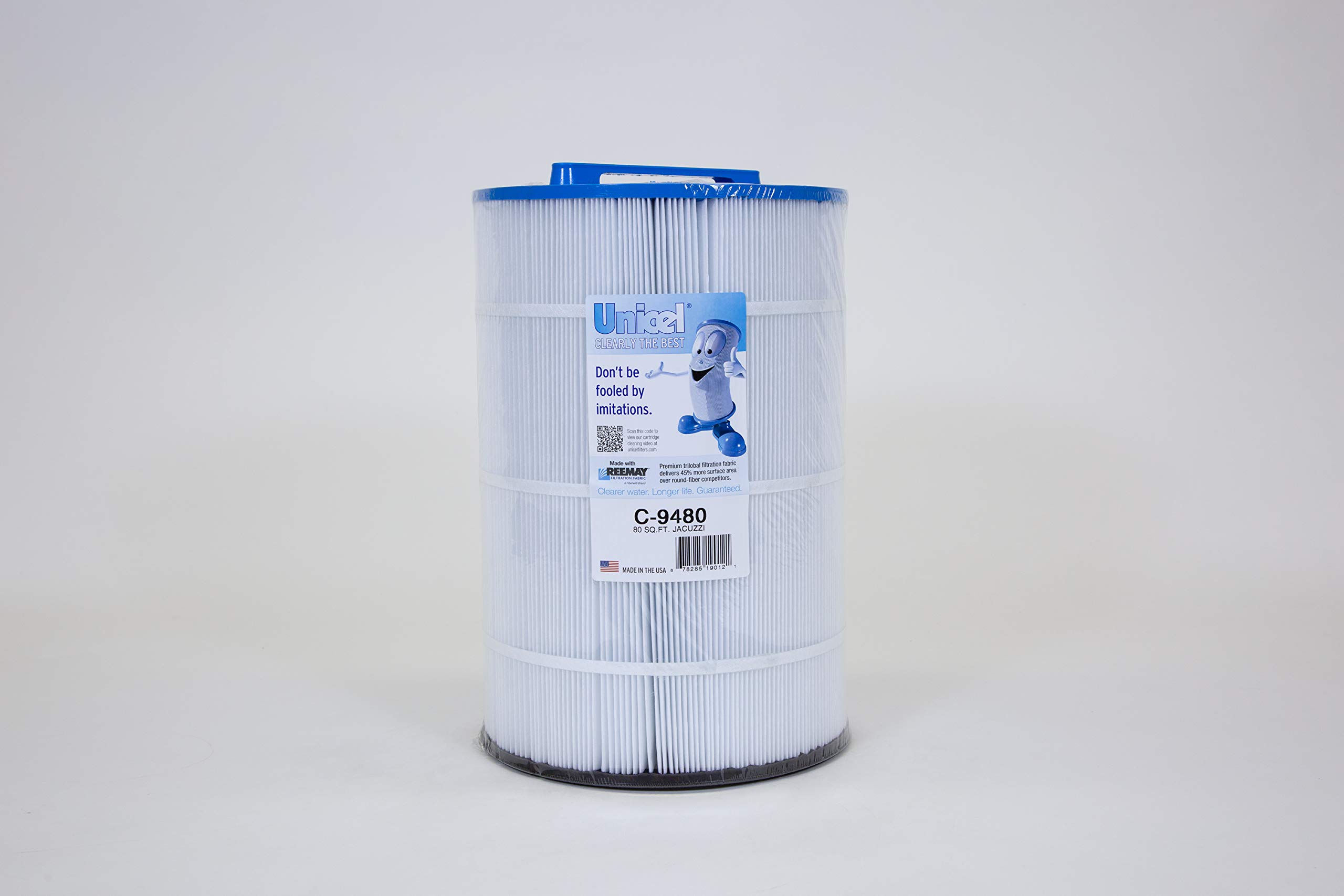 Unicel C-9480 Replacement Filter Cartridge for 80 Sq Ft Jacuzzi Hot Tubs - White | Compatible with Jacuzzi Brothers Spas - Perfect for Pool Maintenance & Water Filtration