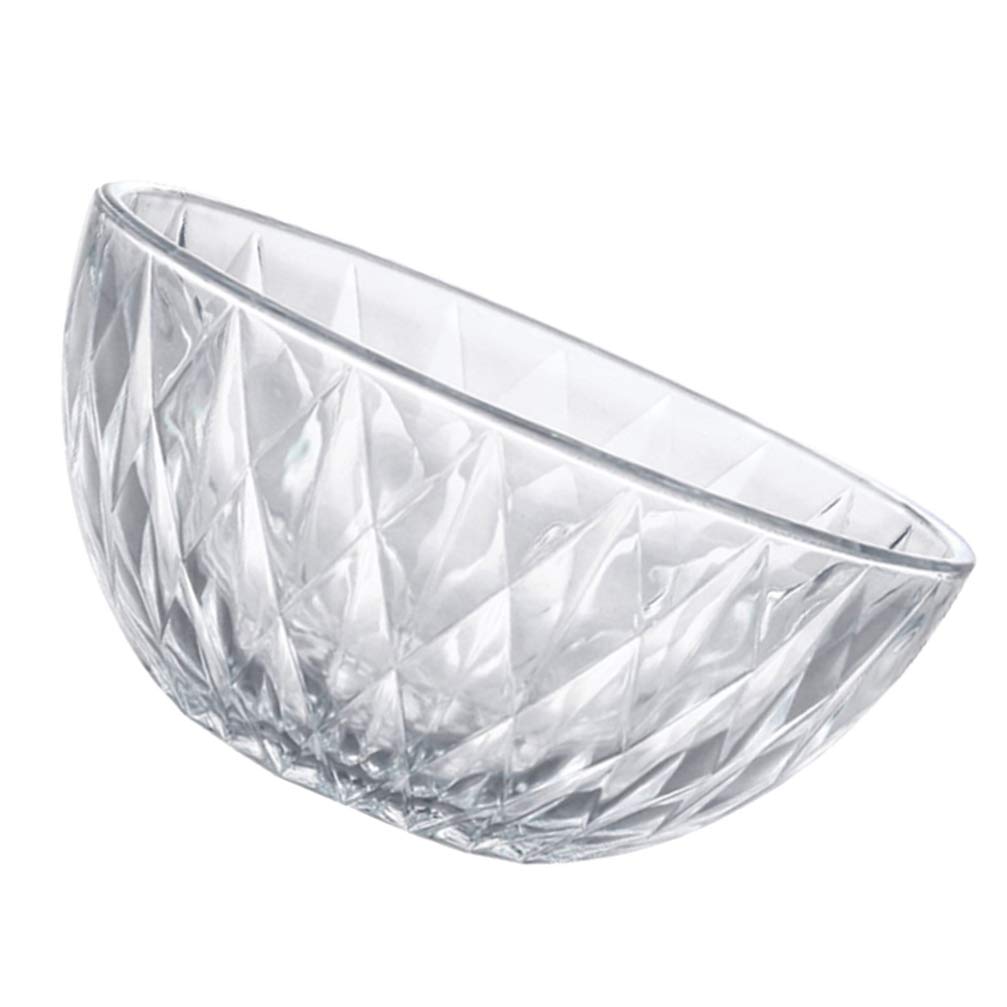 Premium Cabilock Glass Salad Bowl - 1pc Transparent Fruit & Veggie Serving Dish for Kitchen, Dining, Party | Durable Food Container for Salads, Snacks, Appetizers | Perfect for Entertaining, Meal Prep & Healthy Eating
