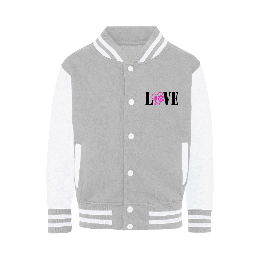 Love Paw Varsity Jacket for Women - Stylish Embroidered Letterman Jacket | Perfect for Casual Outfits, Date Nights & Dog Lovers Fashion