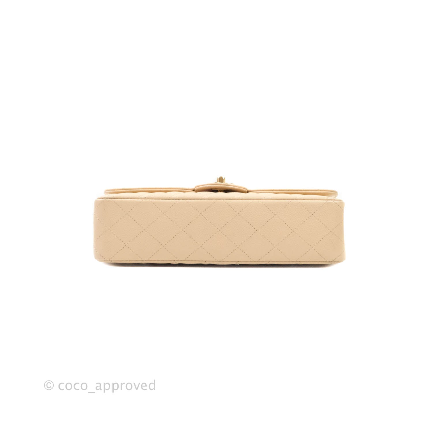 Chanel Classic M/L Medium Double Flap Bag in Beige Caviar Leather with Gold Hardware - Luxury Handbag for Women, Perfect for Work, Date Night & Special Occasions