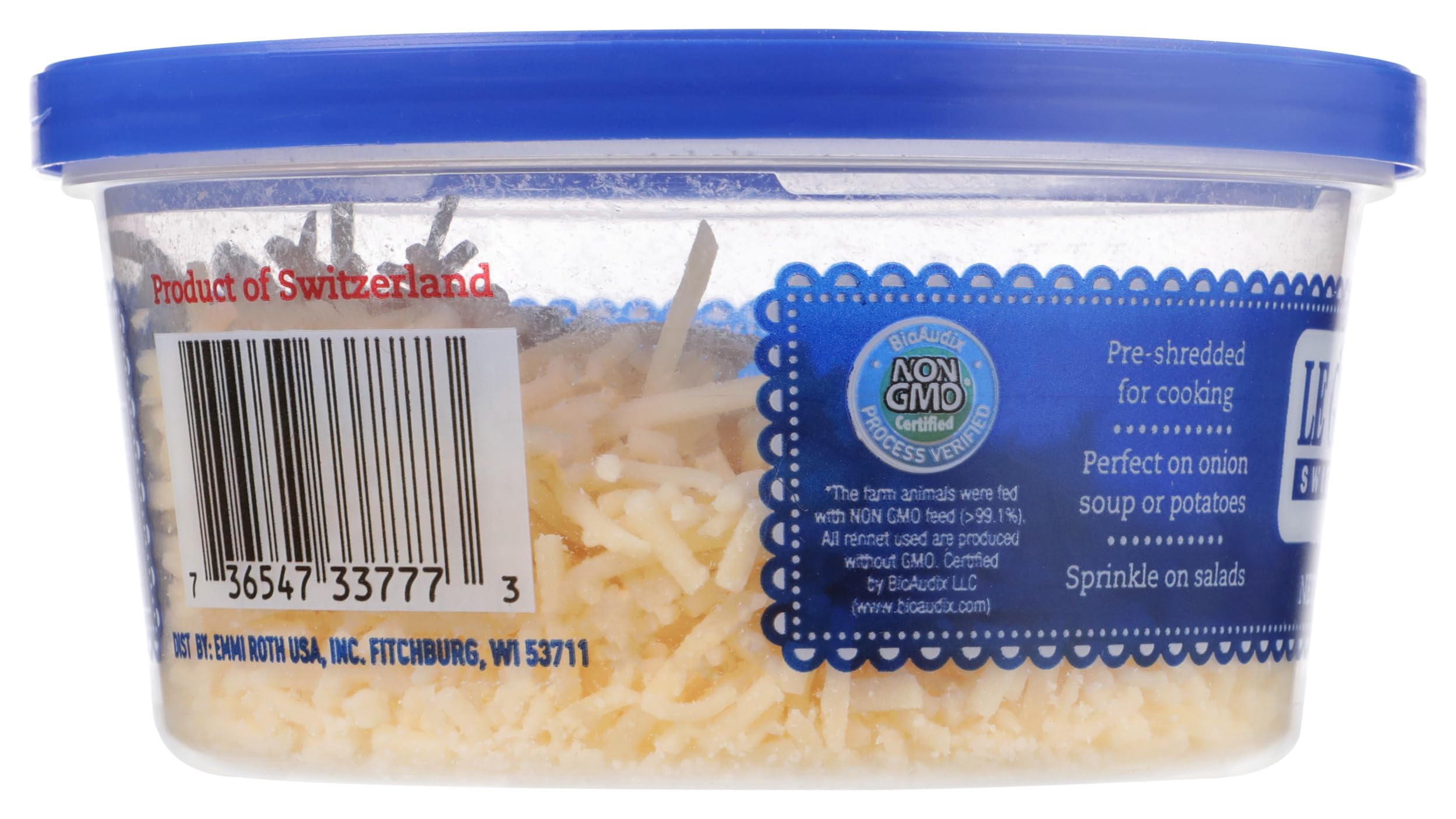 Emmi Shredded Gruyere Cheese - 3.5 oz (100g) | Premium Swiss Cheese for Cooking, Baking & Snacking | Perfect for Fondue, Sandwiches & Salads