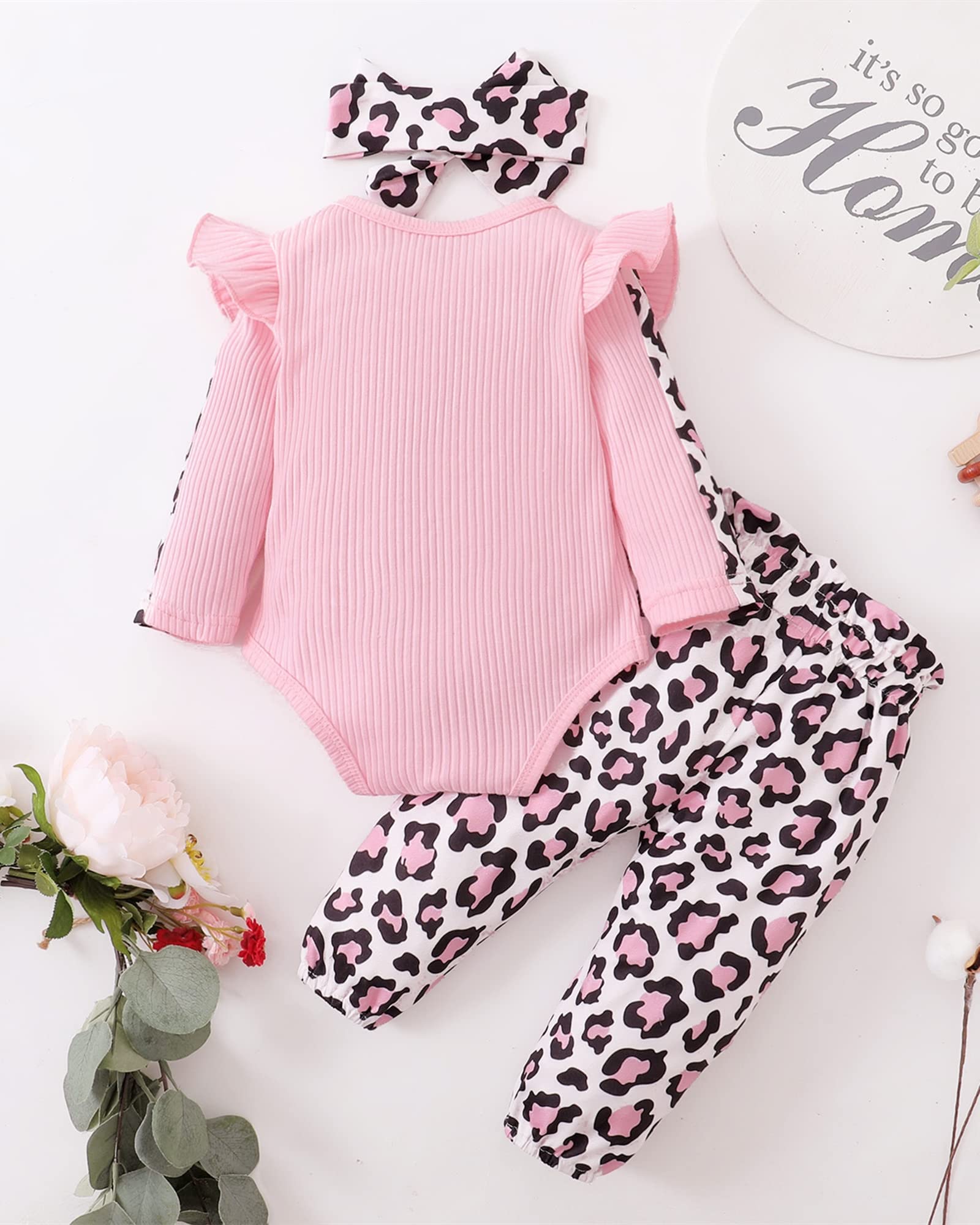 Adorable Infant Baby Girl Clothes Set - Soft Long Sleeve Romper & Pants Outfit for Newborns | Cozy Fall & Winter Baby Girl Fashion | Perfect for Photoshoots, Playdates & Special Occasions