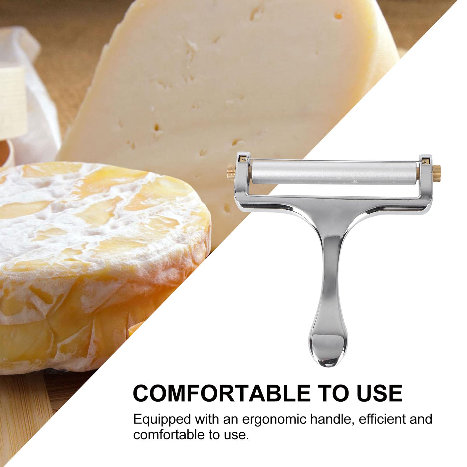 DOITOOL Stainless Steel Cheese Slicer - Adjustable Kitchen Tool for Hard & Soft Cheeses - Perfect for Sandwiches, Charcuterie Boards & Cooking