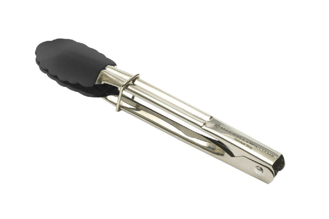 Maxwell & Williams 18cm Silicone Mini Tongs - Heat Resistant Kitchen Tongs for Cooking, BBQ, Salad Serving & Food Handling - Perfect for Grilling, Baking & Serving Dishes