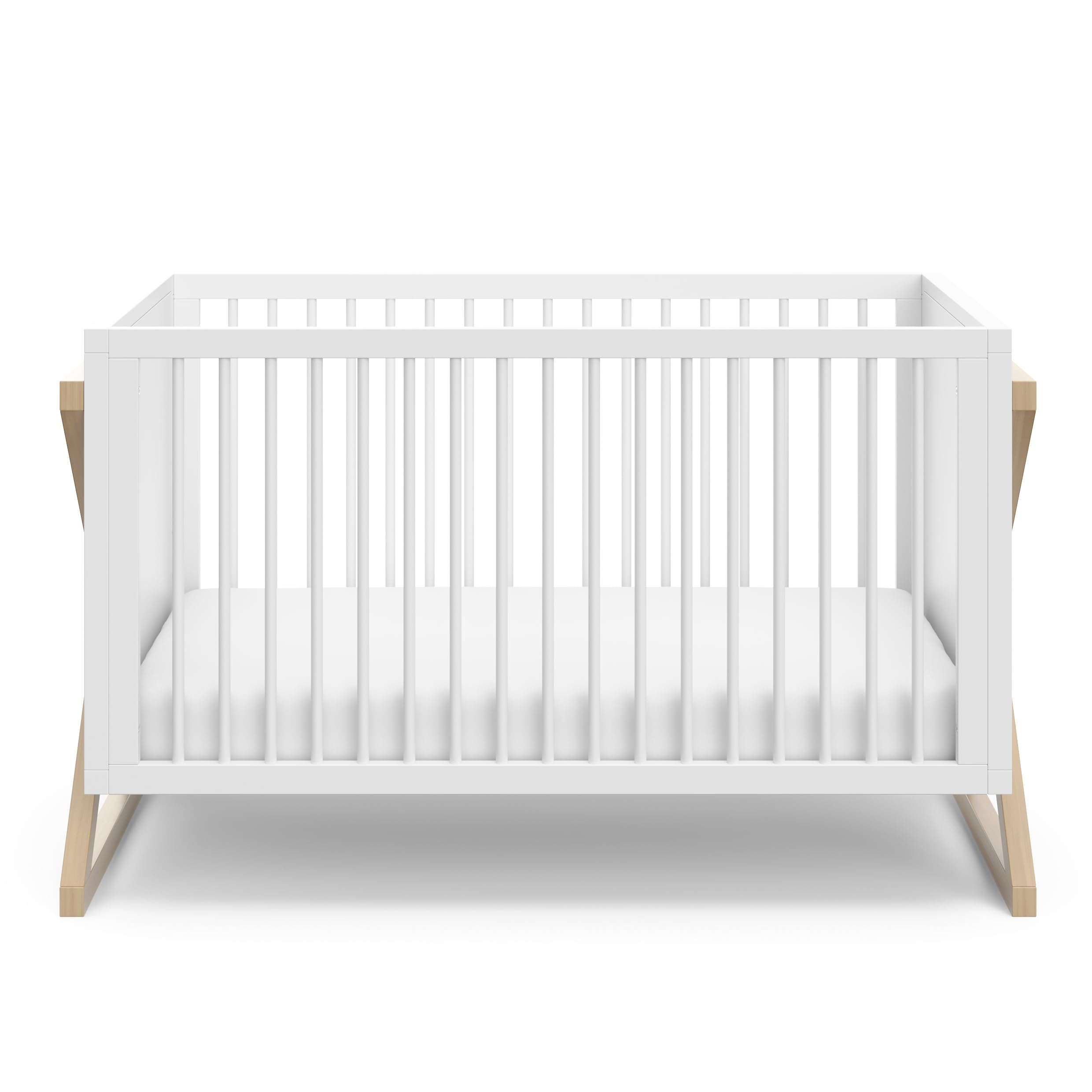 Storkcraft Equinox 3-in-1 Convertible Crib (Driftwood) - Converts to Toddler Bed & Daybed, 3-Position Adjustable Mattress Support, Modern Two-Tone Nursery Crib for Baby & Kids Bedroom | Safe & Stylish Infant Sleep Solution for Modern Homes