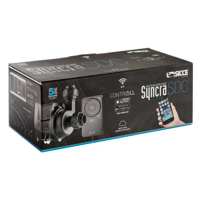 Sicce Syncra SDC 9.0 Controllable DC Water Pump 1000-2500 GPH - High Efficiency Aquarium & Pond Pump for Fish Tank, Hydroponics, Water Circulation