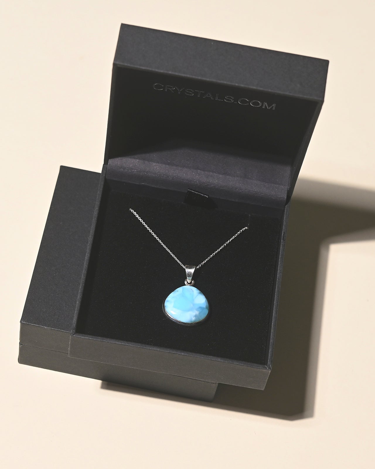 Larimar Necklace for Women - Genuine Blue Stone Pendant Jewelry - Perfect for Beach Vacations, Weddings & Boho Fashion