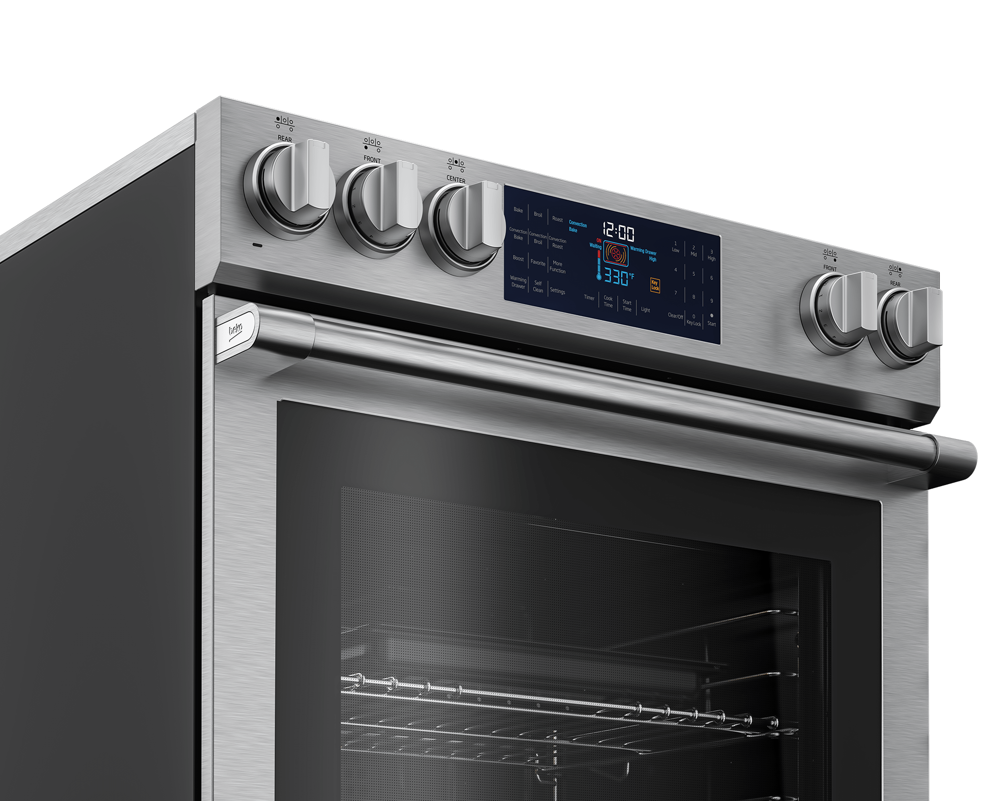 Beko SLER30432SS 30 Inch Stainless Steel Slide-In Electric Range - Perfect for Modern Kitchens & Home Cooking