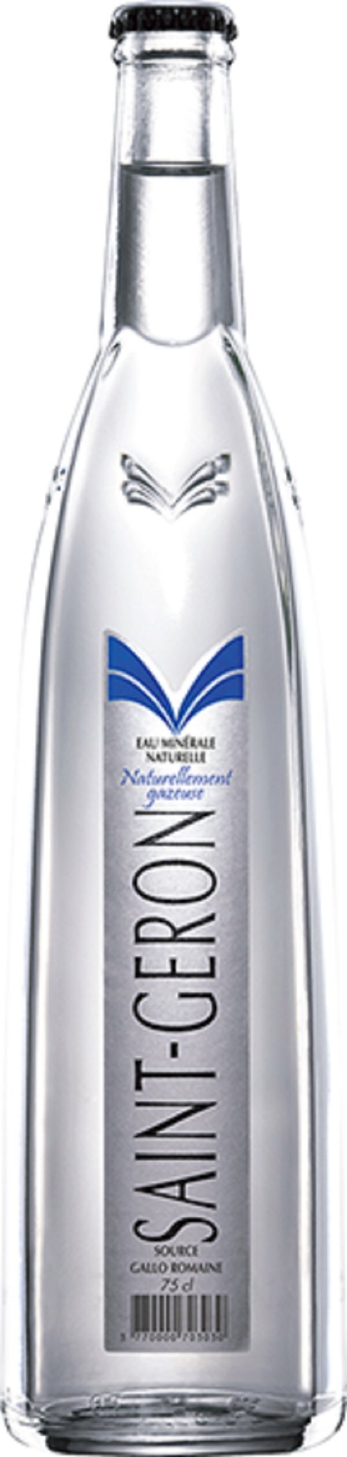 Saint-Geron Sparkling Natural Spring Mineral Water - 6 Glass Bottles (25.3 fl oz Each) | Premium Carbonated Water for Parties, Weddings & Gourmet Dining