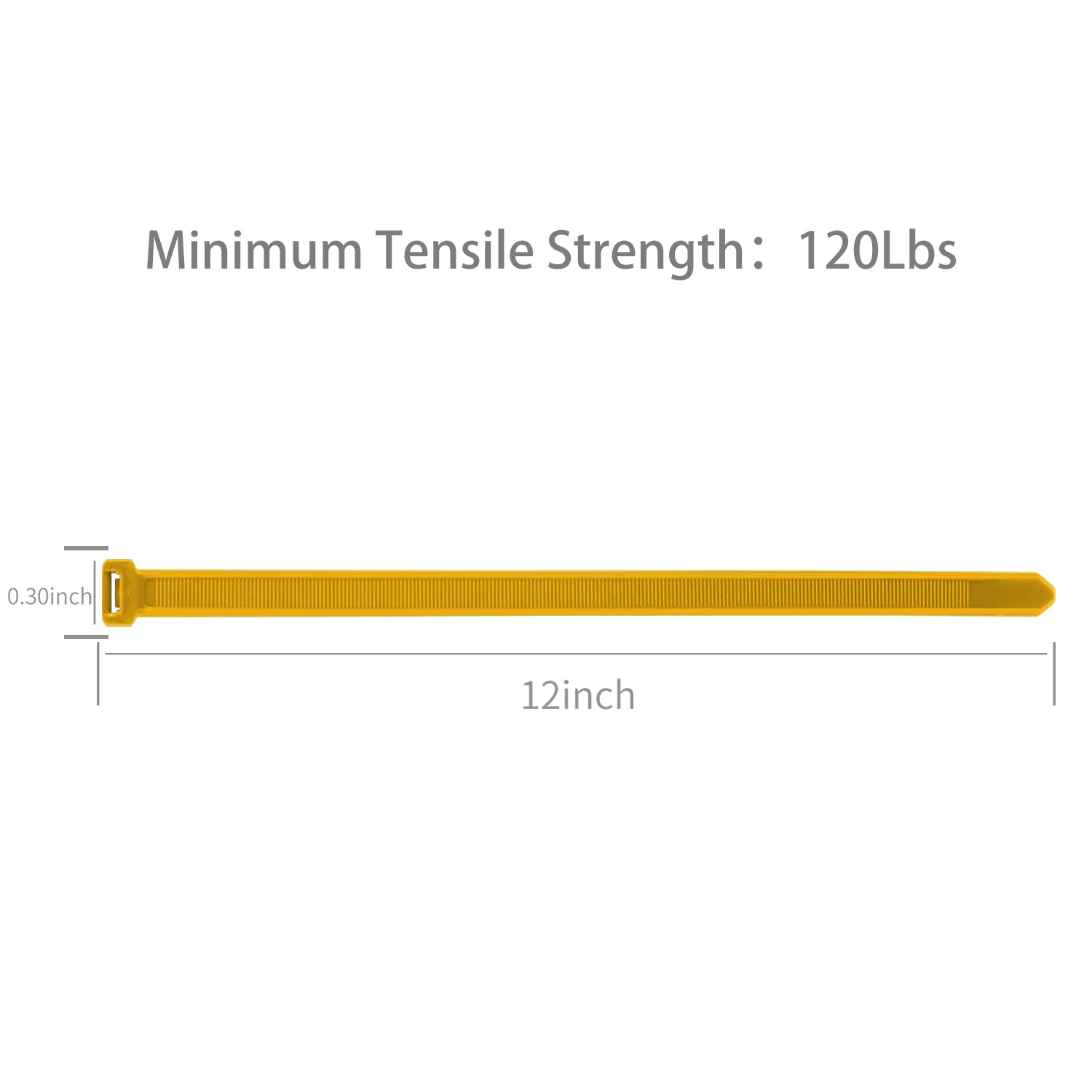 XINGO 100-Pack 12-Inch Heavy Duty Cable Zip Ties - 120 lbs Tensile Strength, Self-Locking Plastic Wire Ties for Indoor & Outdoor Use (Gold) - Perfect for Organizing Cables, Bundling Wires, and Securing Outdoor Equipment