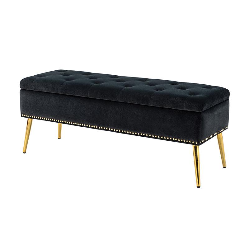 Lenore Upholstered Storage Bench with Cushion Seat - Modern Upholstered Ottoman for Bedroom, Living Room & Entryway - Multi-Functional Storage Furniture for Home Organization