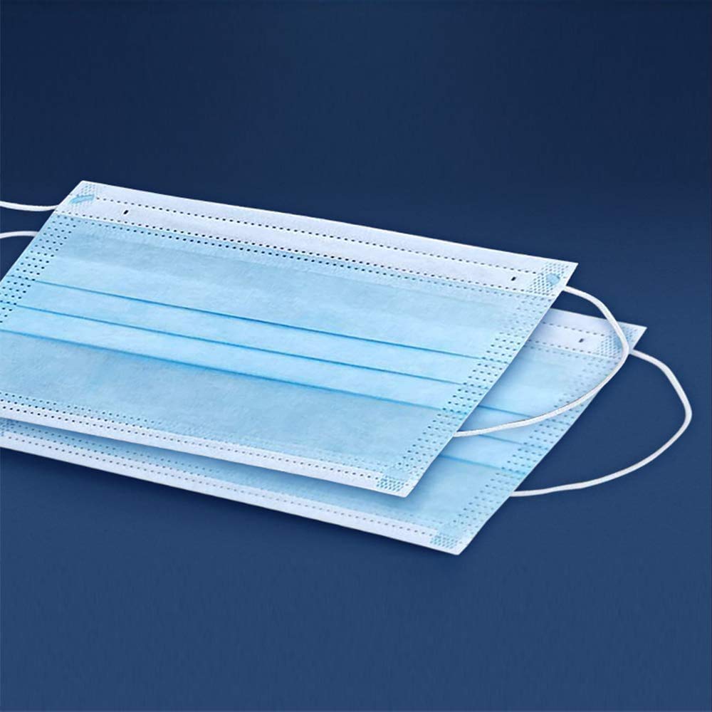GreatDio® 75 Pcs Disposable 3-Ply Earloop Face Masks - Breathable Protection for Home, School, Office & Travel - Comfortable Blue Masks for Daily Use & Public Safety