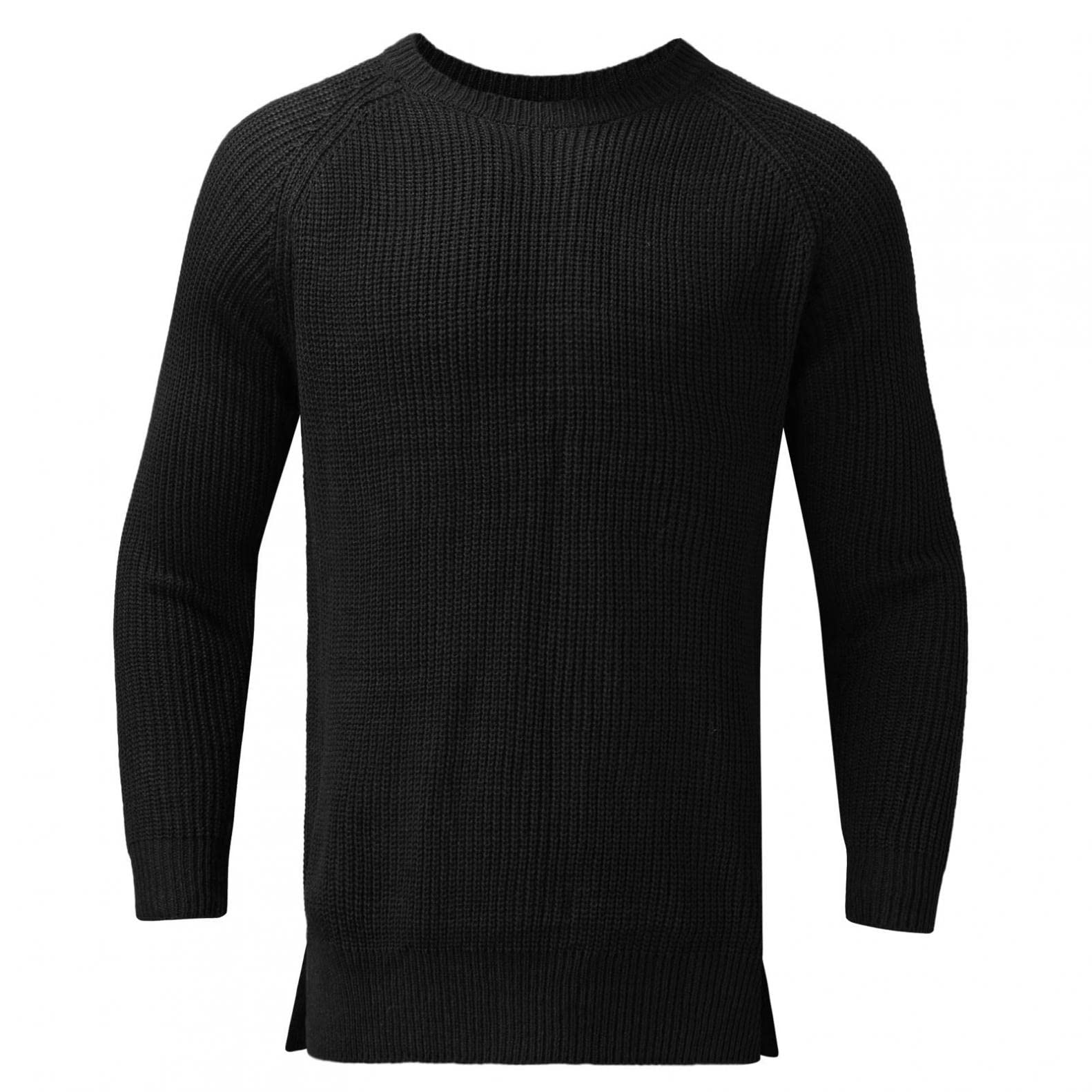 Men's Slim Fit Crewneck Sweater - Soft Thermal Waffle Knit Pullover Jumper for Casual Wear | Warm Stylish Knitwear for Fall & Winter Outfits