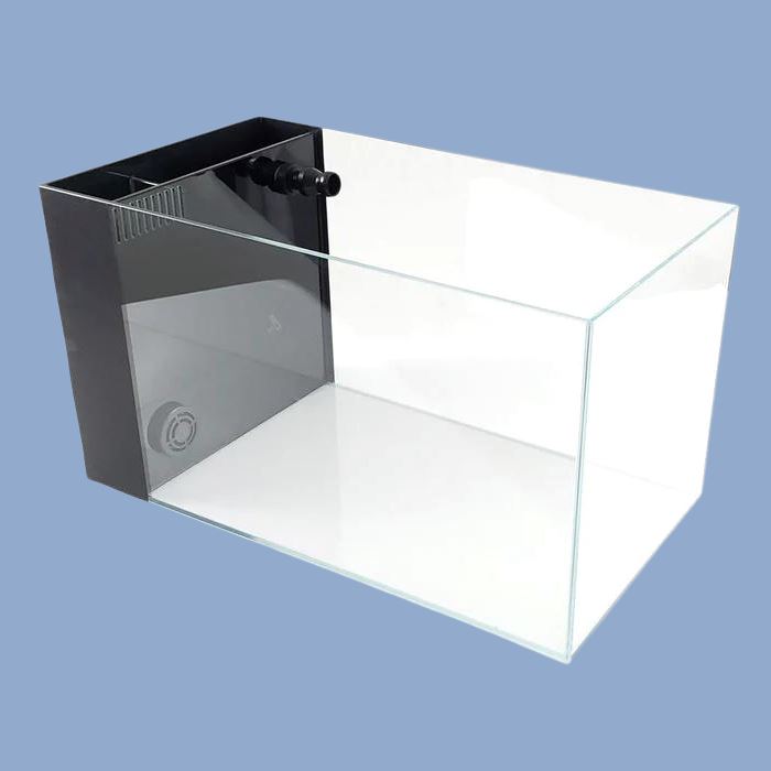 Lifegard Aquatics 14.26 Gallon Crystal Clear Rimless Aquarium Tank - Perfect for Home Office Decoration, Betta Fish & Nano Reef Setup