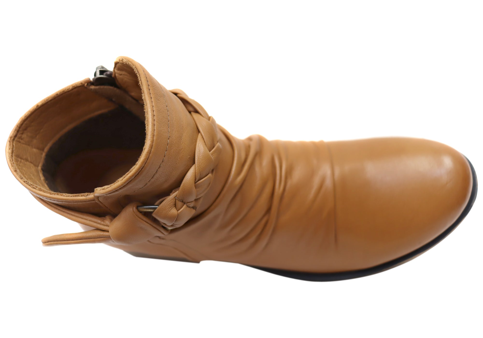 Orizonte Devo Women's European Comfortable Leather Ankle Boots - Stylish & Cushioned for Work, Travel & Everyday Wear