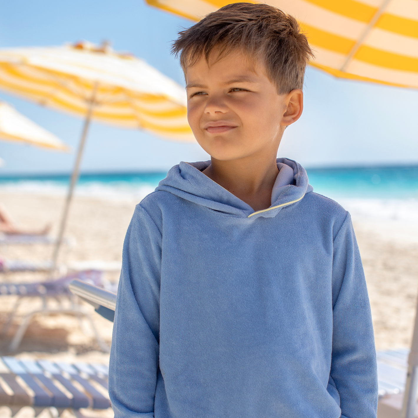 Unisex Clearwater Blue French Terry Hoodie - Soft & Comfortable Pullover for Men & Women - Perfect for Casual Wear, Gym, and Outdoor Activities