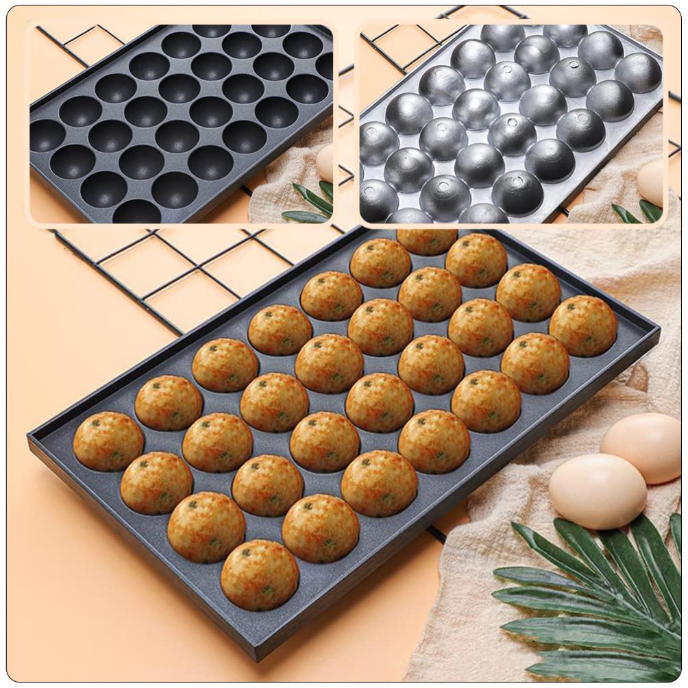 Cabilock 1-Piece Aluminum Pancake Ball Maker - Egg Frying Pan, Cake Pops Mold, Meatball Grill Pan, Mini Cake Molds & Baking Accessories for Desserts, Breakfast & Party Cooking