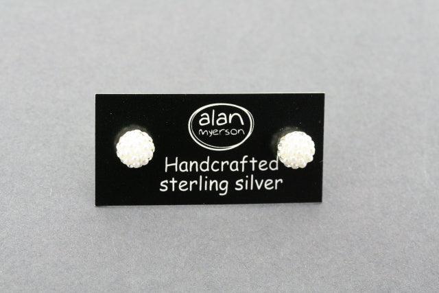 Crystal Ball Stud Earrings with Pearl Accents - Elegant Jewelry for Women, Perfect for Parties, Weddings & Everyday Wear