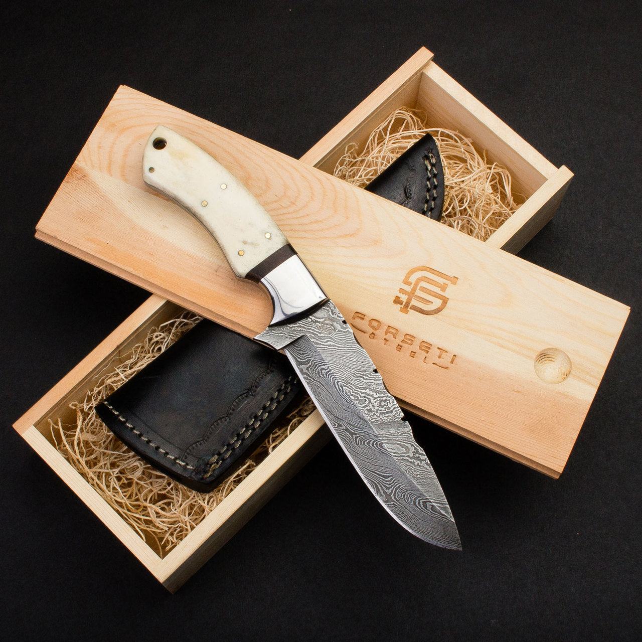Premium Sir Edmund Damascus Steel Knife - High-Quality Handcrafted Chef Knife for Cooking, Slicing & Cutting - Perfect for Kitchen, Camping & Outdoor Adventures