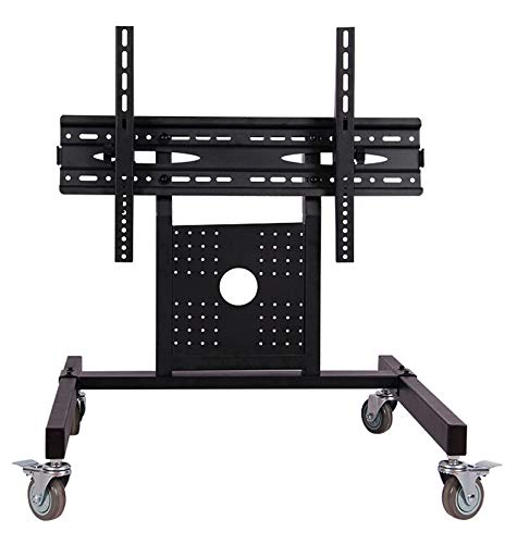 32-65 Inch Rolling TV Mount Stand Cart - Adjustable Low Height Trolley for Plasma, LED, LCD Screens - Perfect for Home Theater, Classrooms & Office Presentations