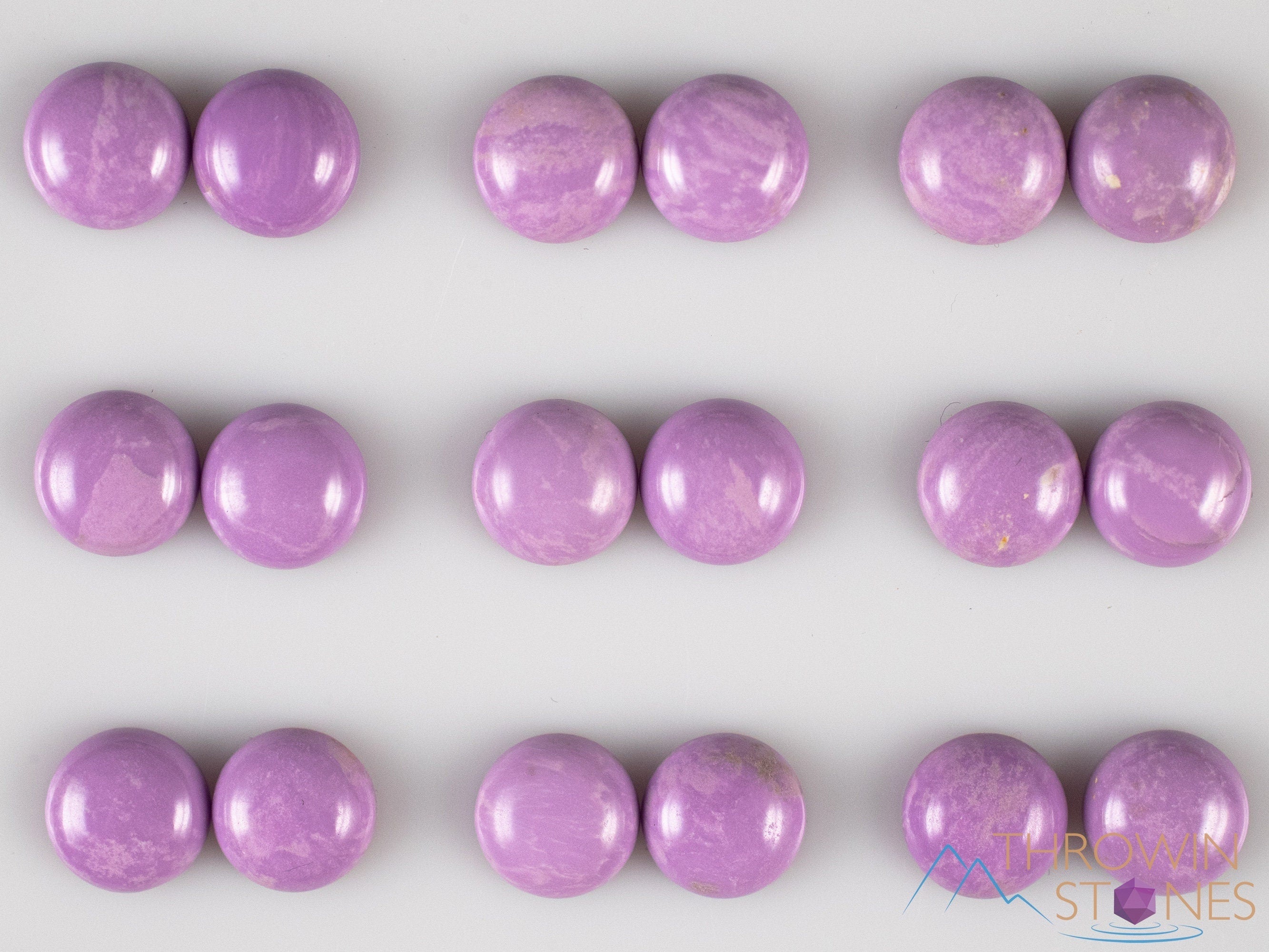 Natural Phosphosiderite Crystal Cabochons - Round Pair for Jewelry Making, Gemstone Collecting & Healing Crystals (E1980) | Perfect for DIY Crafts, Wire Wrapping & Spiritual Energy Work
