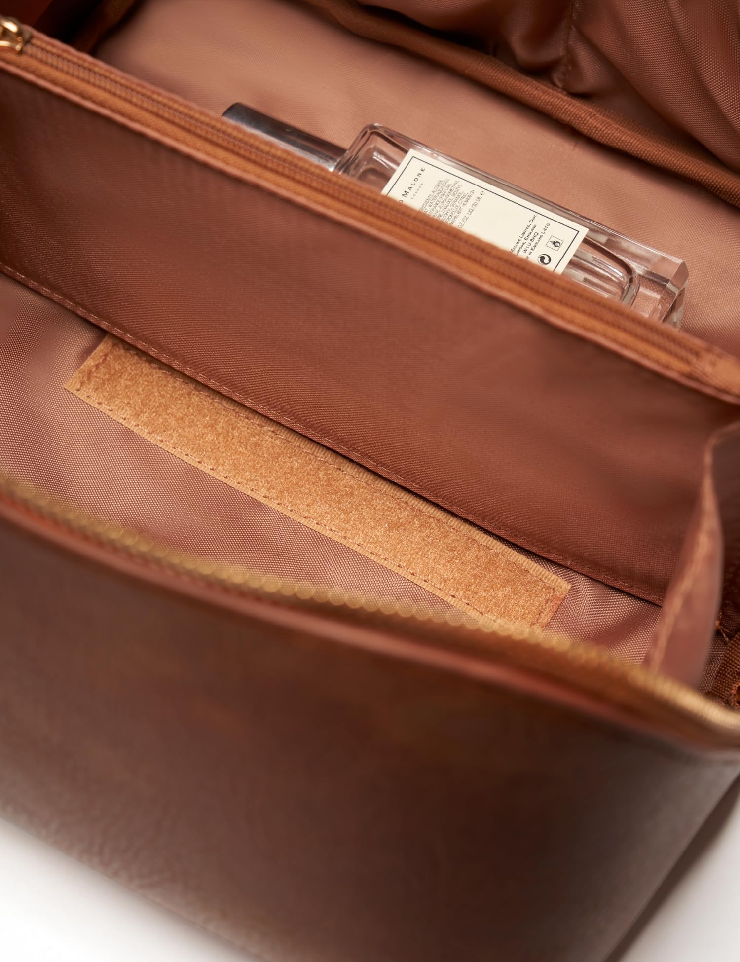 Yarnic Brown Travel Cosmetic Bag - Large PU Leather Makeup Organizer for Women | Perfect for Vacation & Daily Use