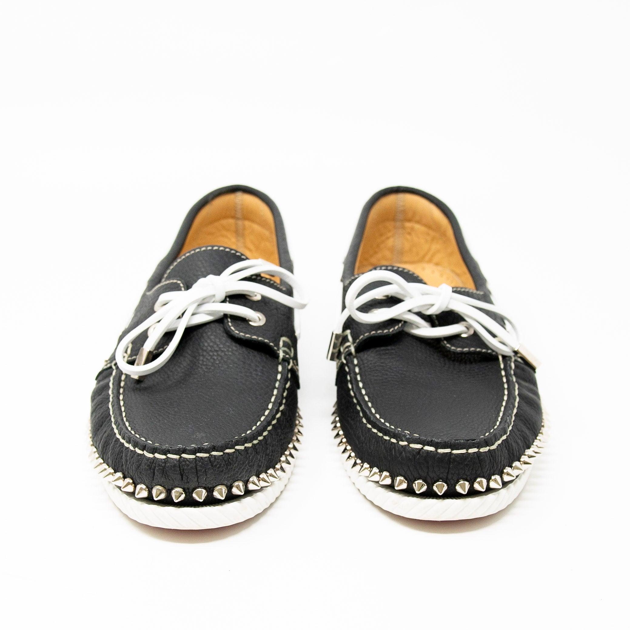 Christian Louboutin Dark Blue Roller Boat Flats Women's Size 41.5 | Luxury Designer Flats for Women | Perfect for Casual Outings, Office Wear & Evening Events