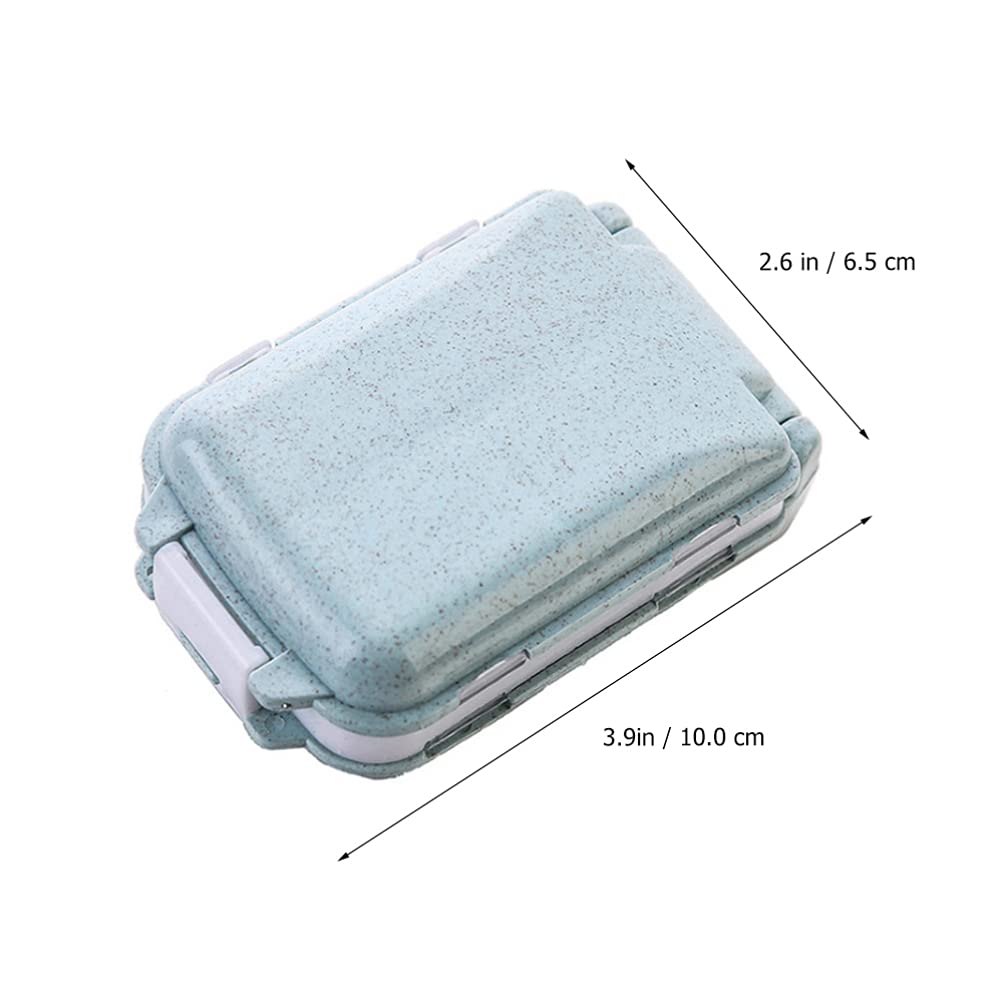 2 Pack Plastic Pill Organizer Travel Medicine Case - Portable Pill Box Storage Container for Daily Medication, Vitamins & Supplements - Perfect for Home, Office, Travel & Emergency Kits