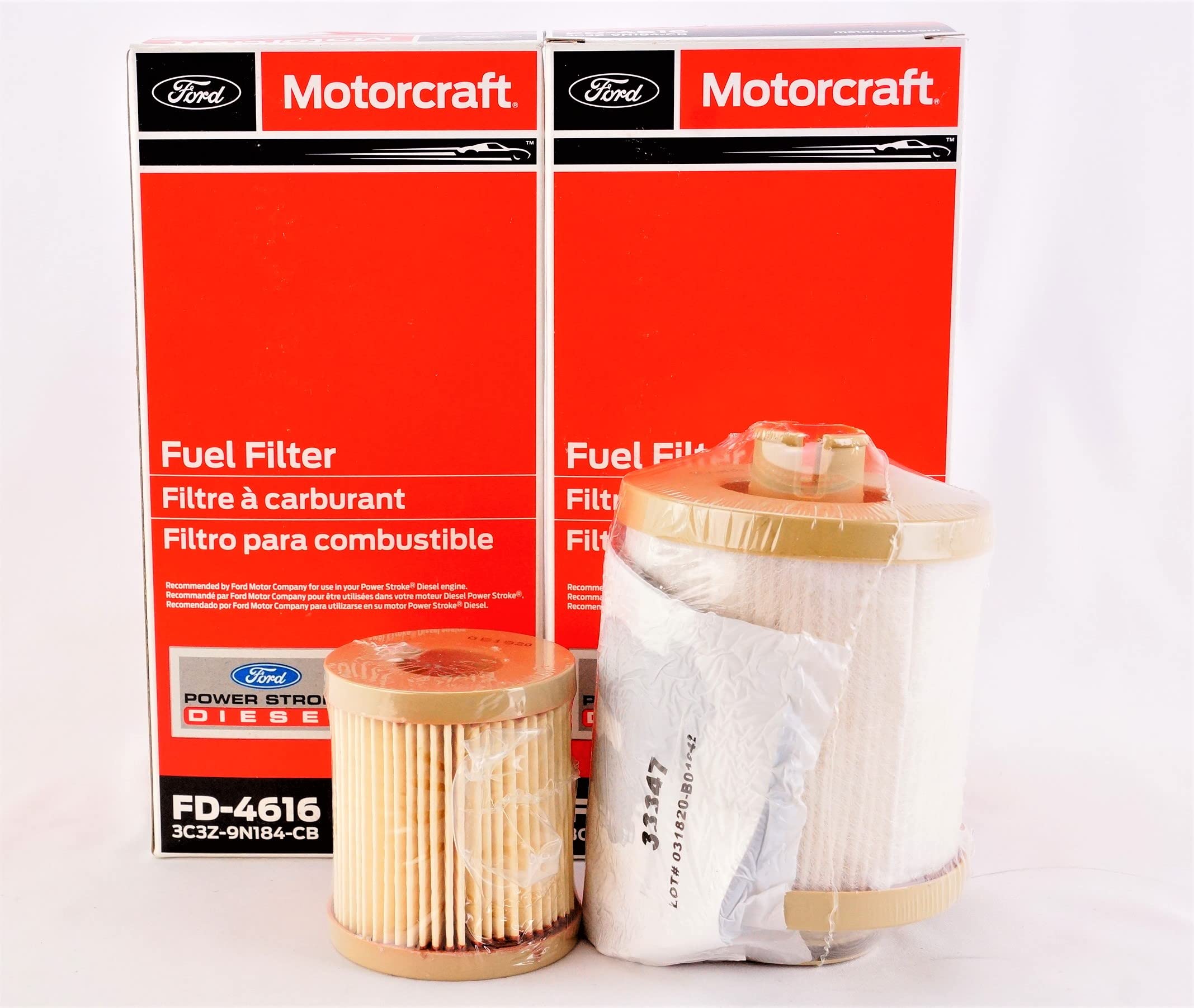 Motorcraft FD-4616 Fuel Filter - 2 Pack Replacement for Ford, Lincoln, Mercury Vehicles - Perfect for Engine Maintenance & Performance Upgrade