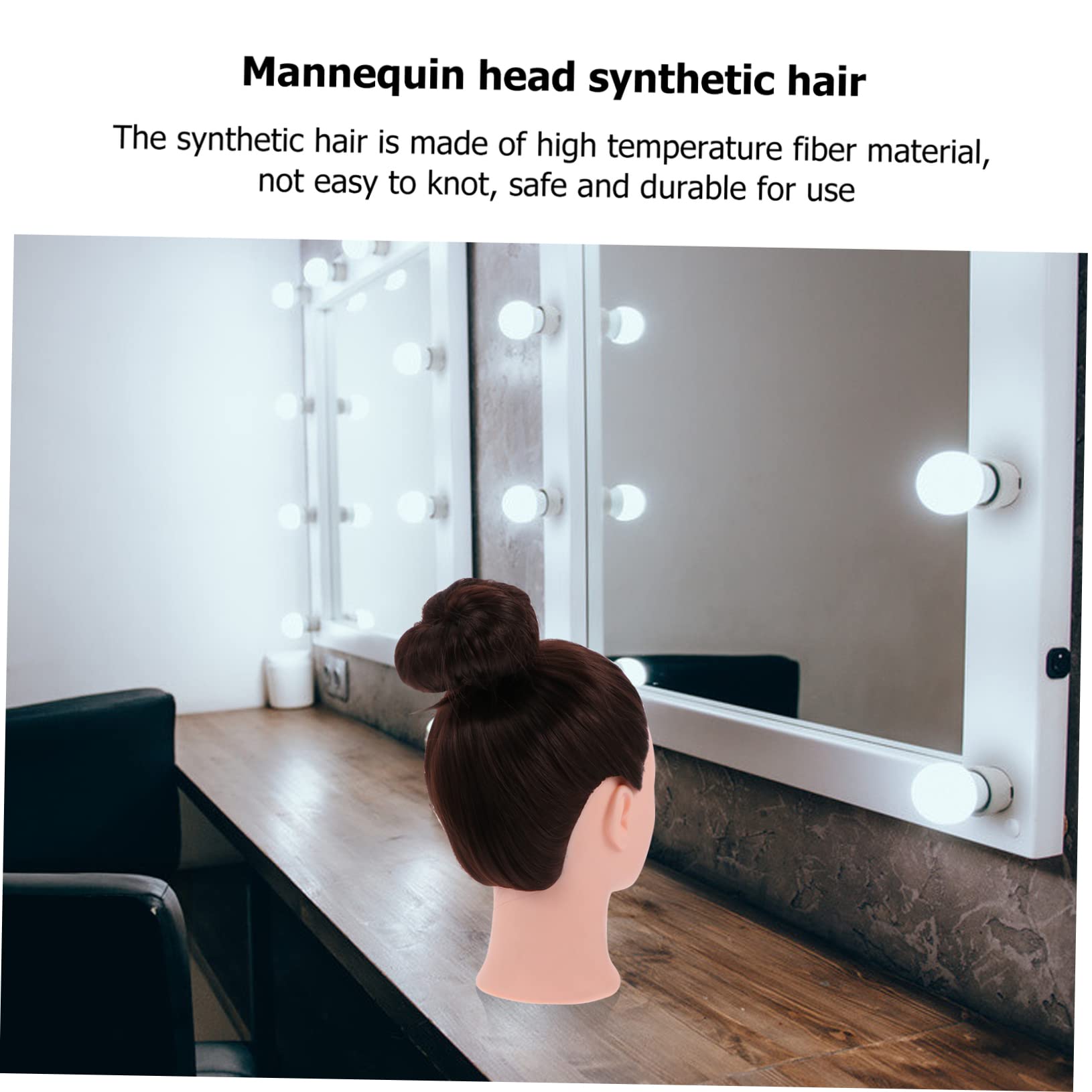FOMIYES Realistic Mannequin Head for Braiding Practice - Professional Hair Styling Training Head for Cosmetology Students & Beginners (Boys/Girls) - Perfect for Salon Practice, Wig Making & Hairstyling Training at Home or School