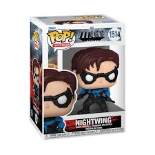 NightWing Funko Pop Vinyl Figure - DC Titans Collectible #1514 with Protector Case - Perfect for Display, Gifts & Comic Book Fans