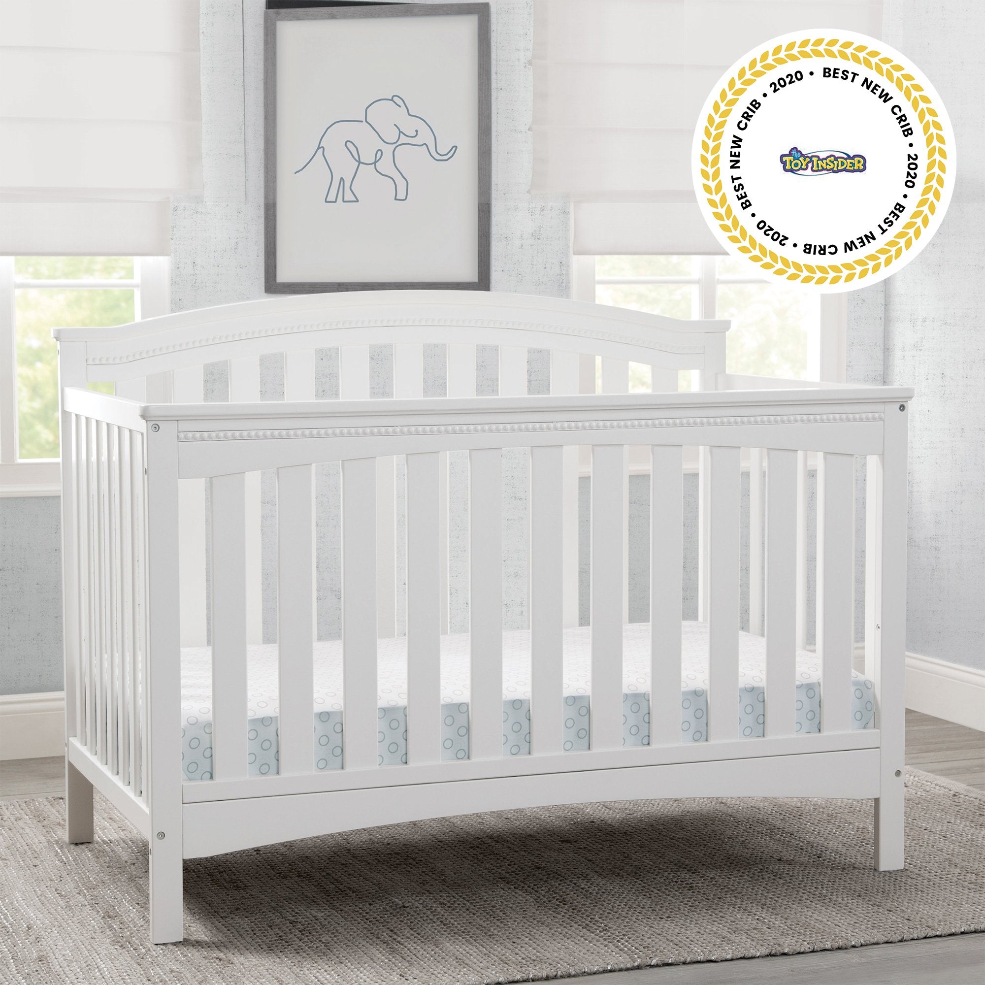 Waverly 6-in-1 Convertible Baby Crib - Toddler Bed, Daybed & Full-Size Bed - Safe Nursery Furniture for Newborns to Teens - Perfect for Baby Rooms & Kids Bedrooms
