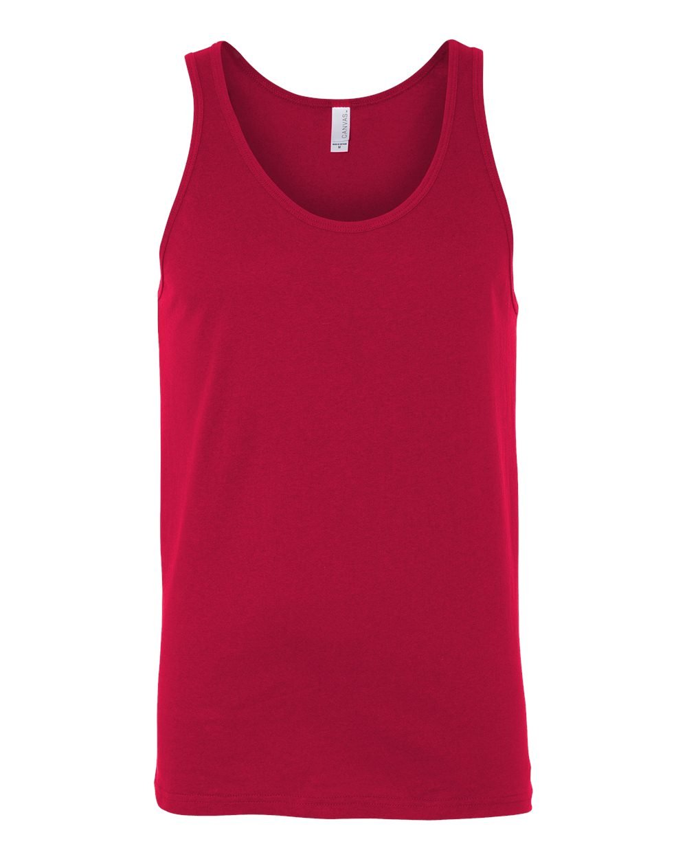 Bella Unisex Jersey Tank Top for Men & Women - Comfortable, Breathable, Soft Cotton - Large Size, Red - Perfect for Gym, Yoga, Running & Summer Outfits