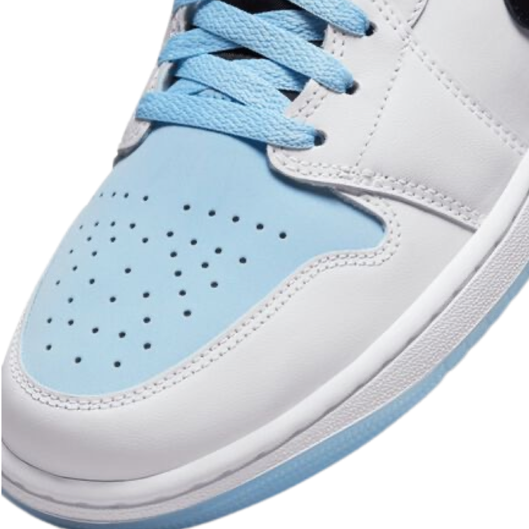 Air Jordan 1 Mid Reverse Ice Blue Black White Men's Basketball Shoes - Casual Sneakers for Streetwear & Sports