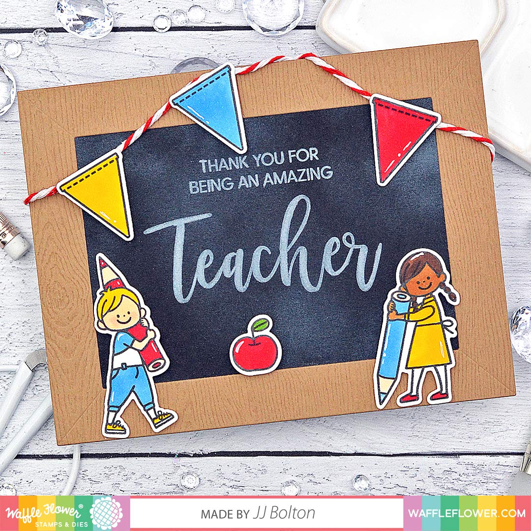 Waffle Flower Teacher Stamp Set for DIY Scrapbooking & Cards