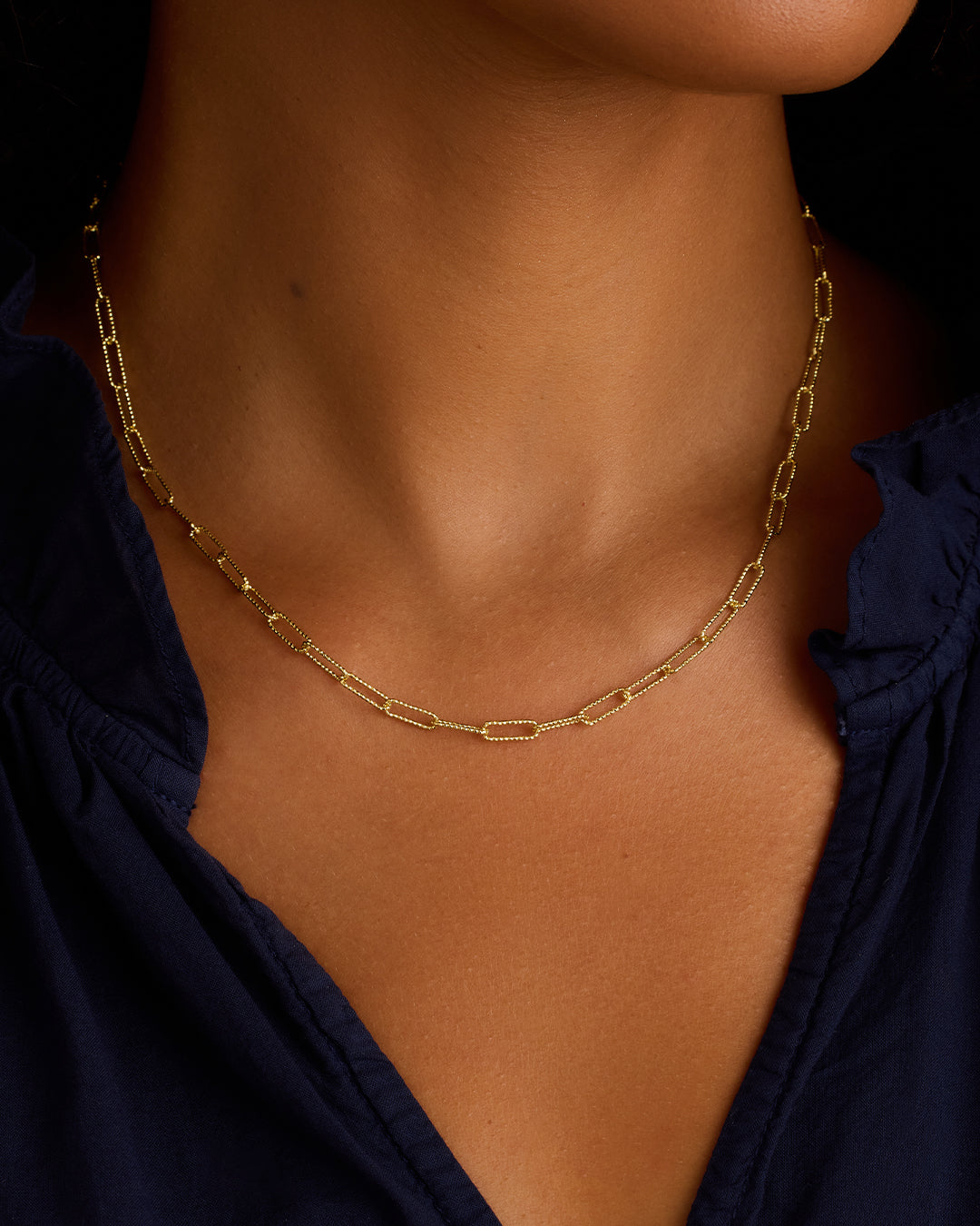 Crew Link Necklace for Women - Elegant Stainless Steel Chain Necklace for Everyday Wear | Perfect Gift for Her, Birthday, Anniversary, Valentine's Day | Office, Date Night, Casual Outfit Jewelry