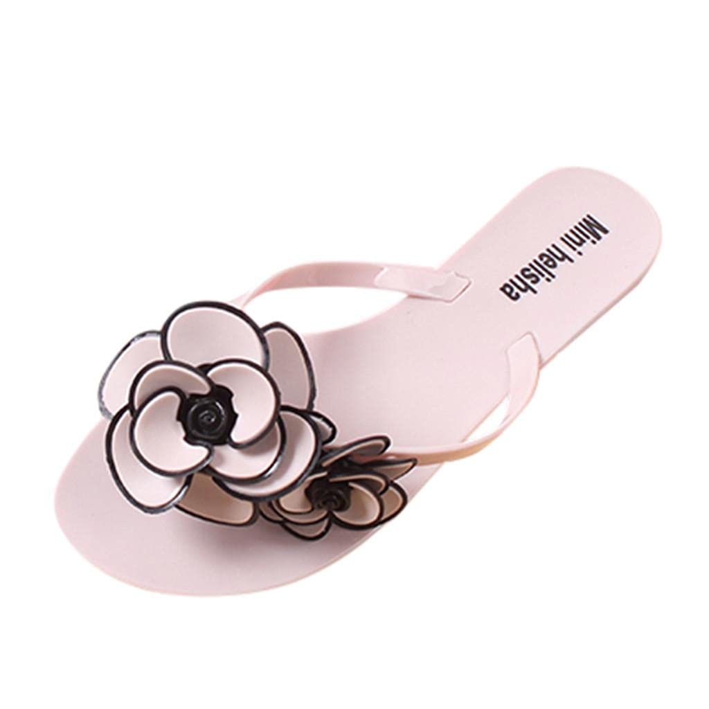 Toeava Women's Casual Summer Bow Tie Sandals - Non-Slip Flat Beach Slippers for Walking, Travel & Outdoor Activities
