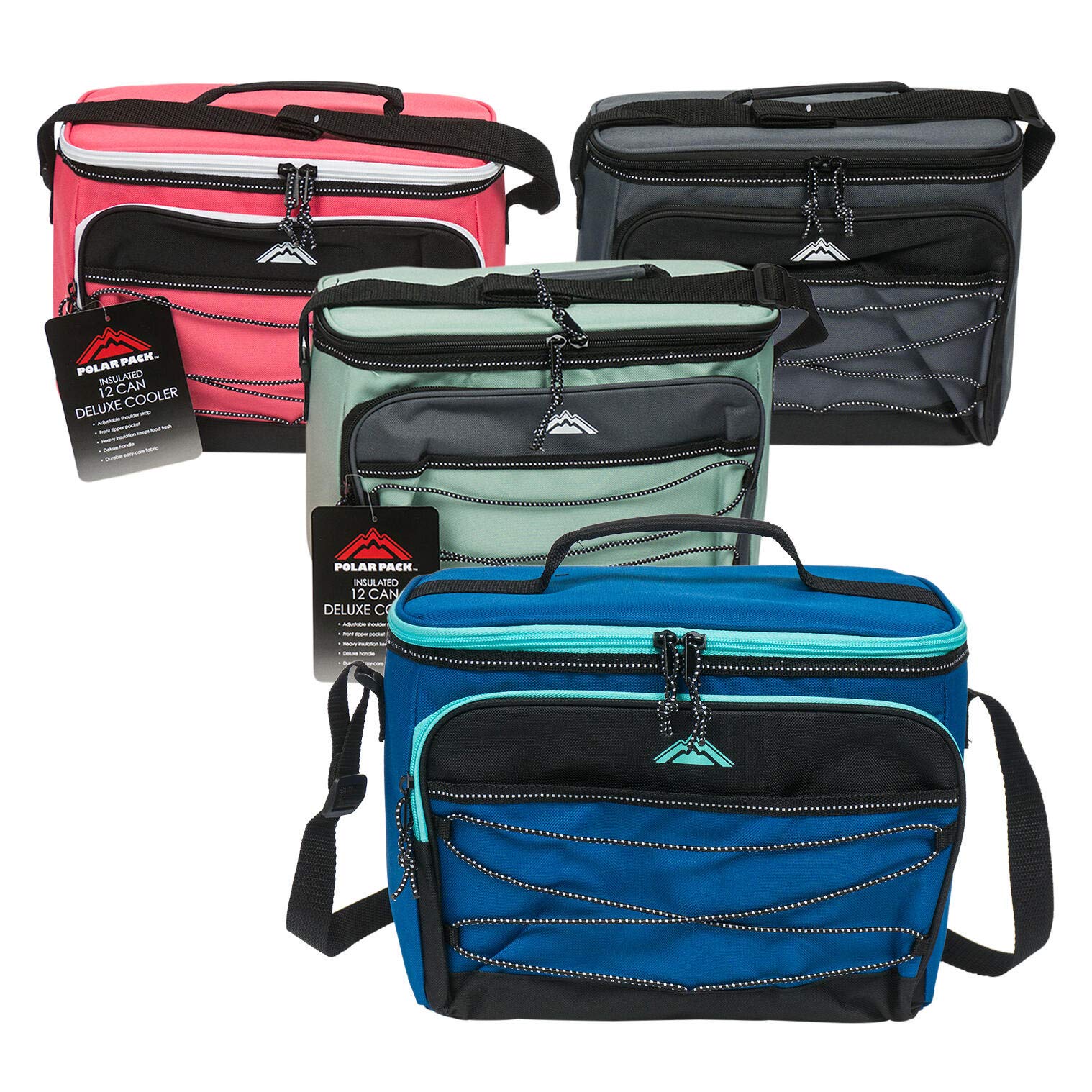 Premium Insulated 12 Can Deluxe Travel Cooler Bag for Camping, Beach & Picnics - Leakproof Portable Cooler with Shoulder Strap for Outdoor Adventures
