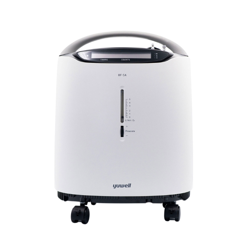 Yuwell 5LPM Oxygen Concentrator Machine for Home Use - Portable Oxygen Generator with Adjustable Flow - Ideal for COPD, Sleep Apnea & Respiratory Therapy