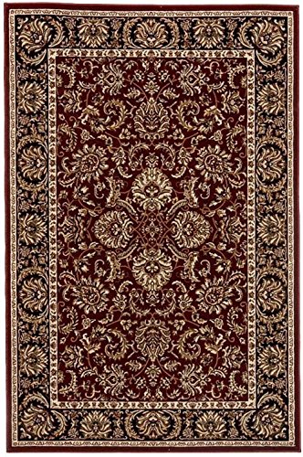 Radici USA Noble 1305 Burgundy Area Rug - Soft & Durable Handmade Wool Rug for Living Room, Bedroom, Office Decor