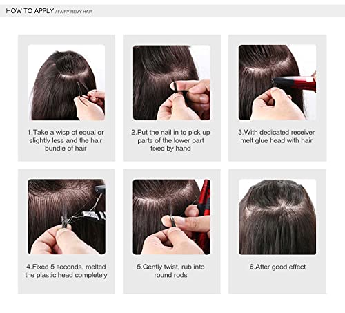 Black Brown Human Hair U Tip Extensions 22 Inch 100g - Remy Pre Bonded Keratin Hair for Curly Styles | Natural Color & Balayage Highlights | Perfect for Daily Wear, Parties & Special Occasions