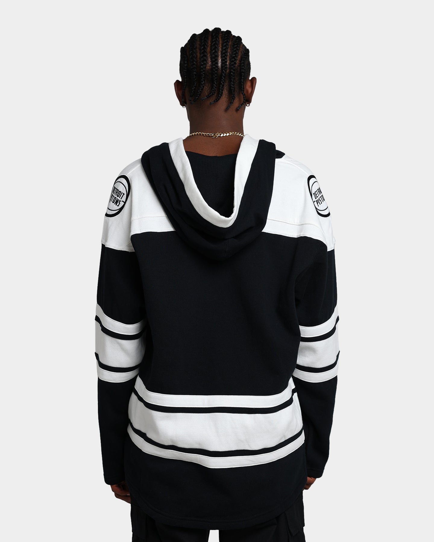 47 Brand Detroit Pistons Superior Lacer Hoodie - NBA Basketball Fan Apparel - Jet Black - Cozy Pullover for Game Day & Casual Wear
