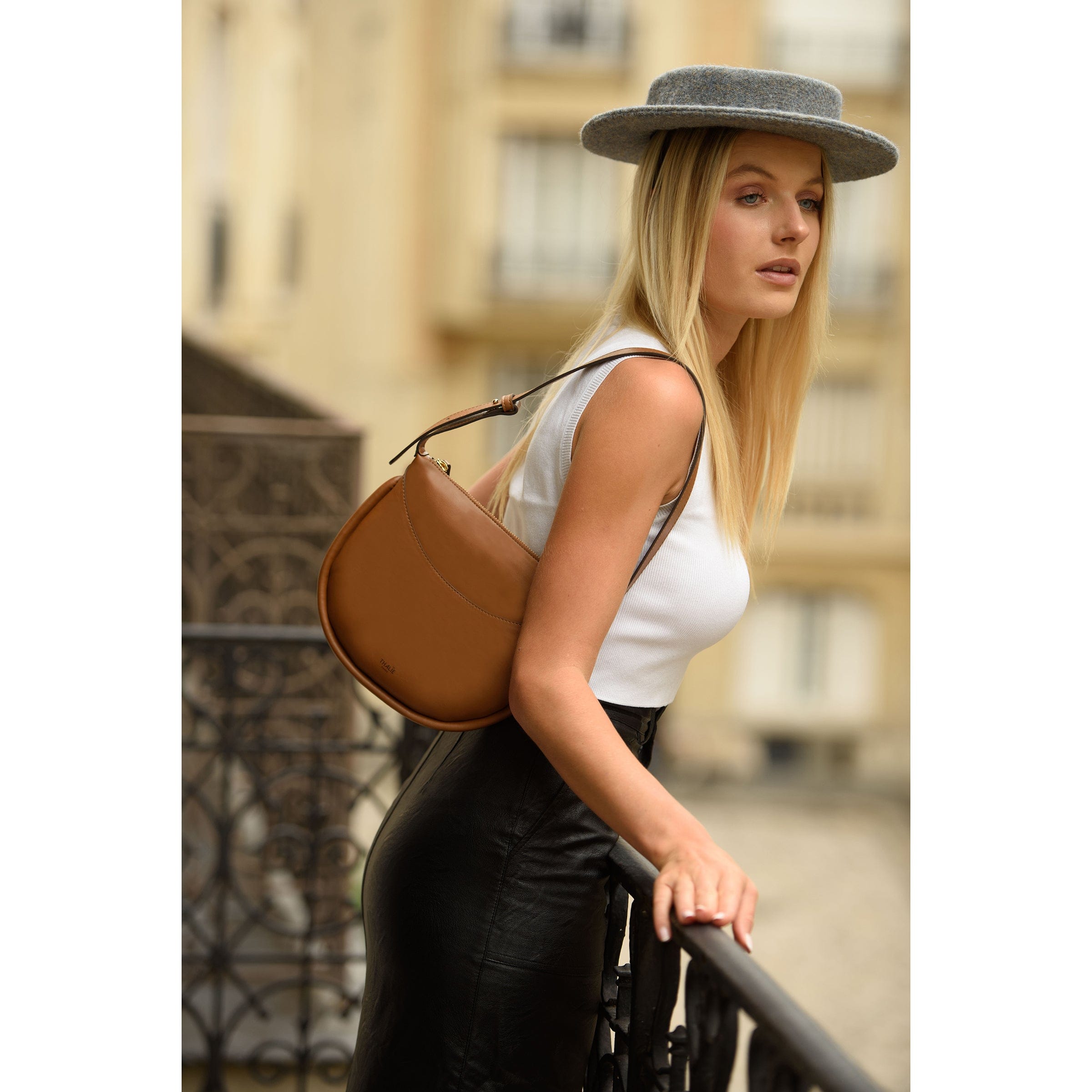 Adele Desserto® Vegan Cactus Leather Shoulder Bag for Women | Eco-Friendly Brown Handbag | Perfect for Work, Travel & Everyday Use