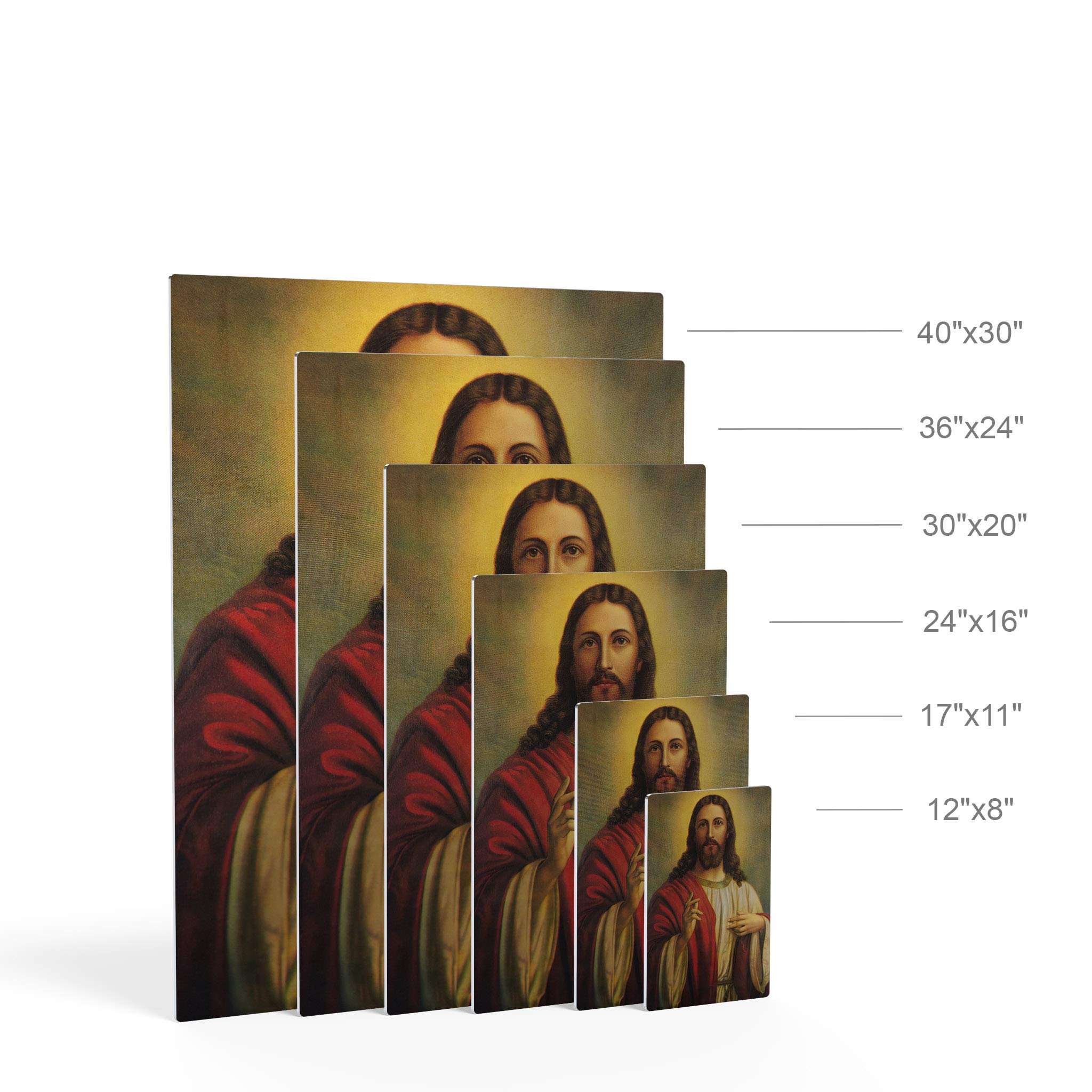 Jesus Christ Metal Wall Art Print - Byzantine Orthodox Religious Painting - Christian Home Decor for Living Room, Bedroom & Office - Ready to Hang 30x40 - Perfect Gift for Baptism, Easter & Spiritual Inspiration