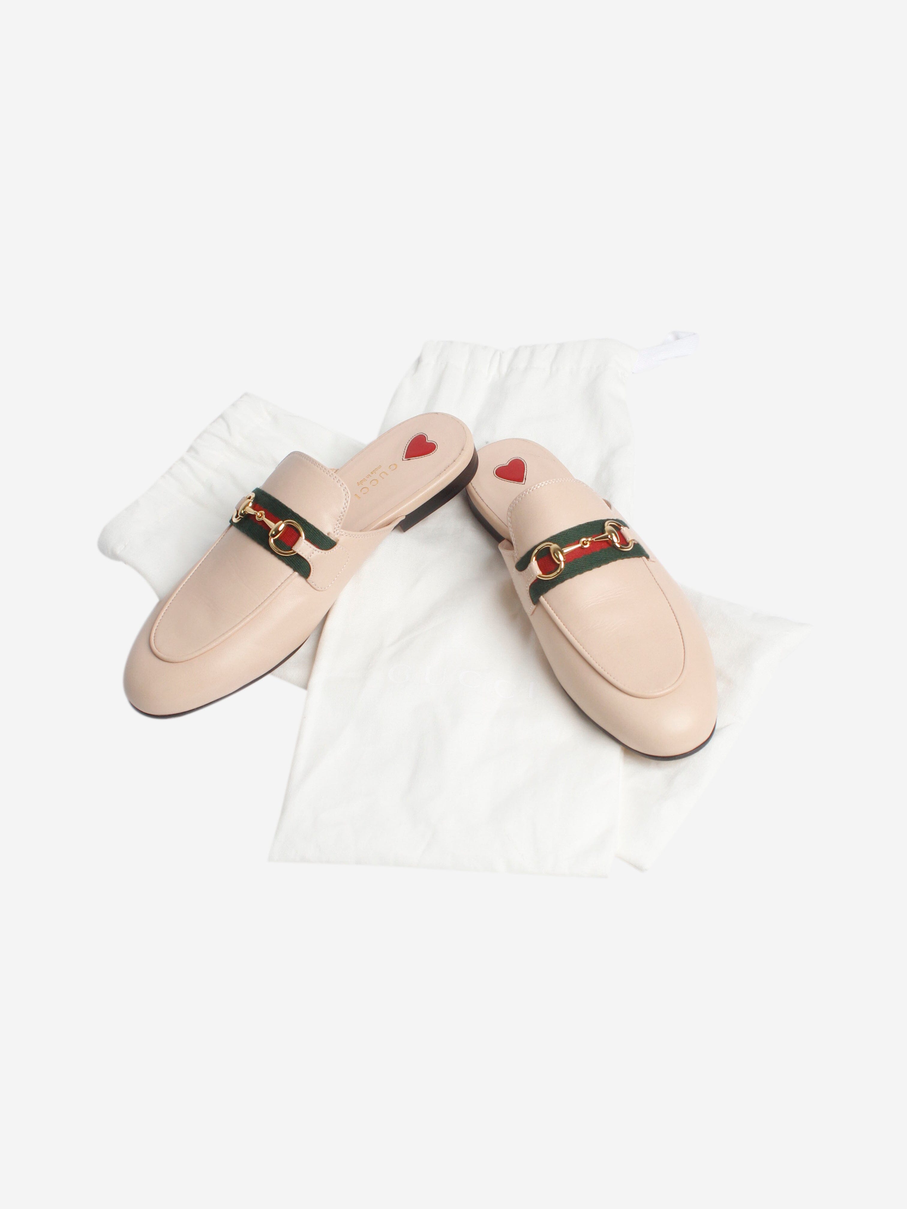 Blush Pink Horsebit Leather Mules - Women's Size EU 37.5 (US 7) - Comfortable Slip-On Loafers for Casual Outfits & Office Wear