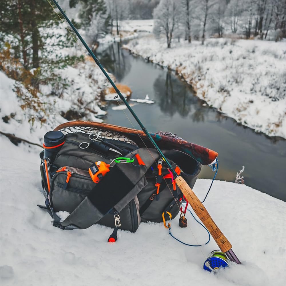 **Kylebooker Fly Fishing Sling Pack - Waterproof Shoulder Bag for Tackle Storage - Perfect for Fly Fishing, Hiking & Outdoor Adventures**