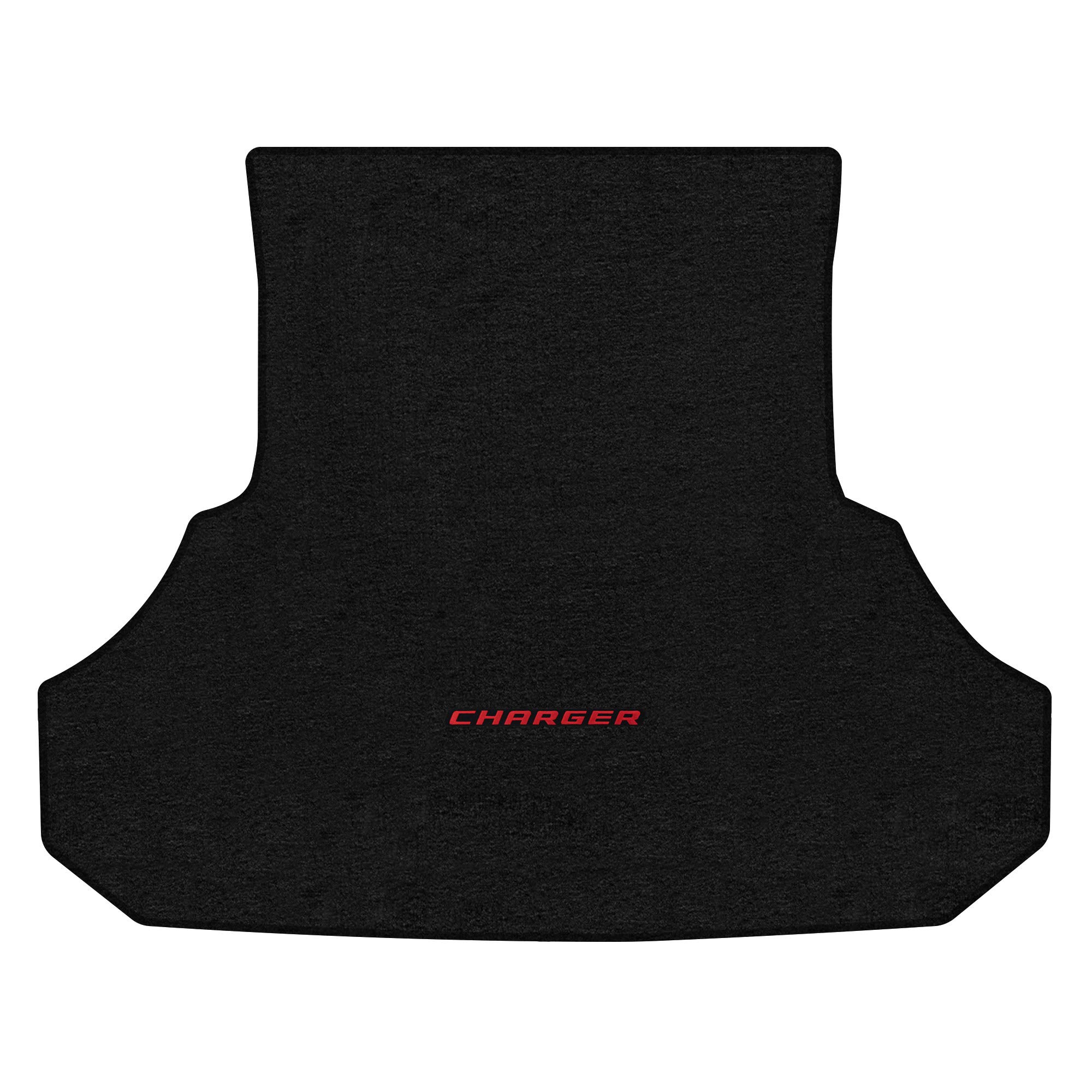 Premium Custom-Fit Carpeted Floor Mats for Dodge Charger 2013-2024 - Luxury Car Floor Liners with Trunk Mat (Charcoal & Red) | Perfect for All-Weather Protection & Interior Customization