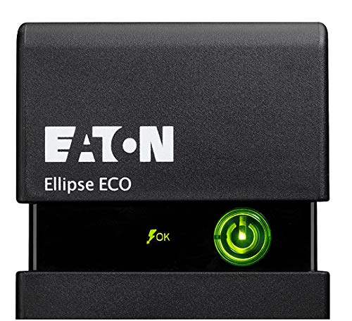 Eaton Ellipse ECO 800 USB FR - 800VA Offline UPS with 4 French Outlets, Surge Protection & Battery Backup - USB Interface (Cable Included) - Black - Ideal for Home Office, PC, Router & Network Equipment Protection