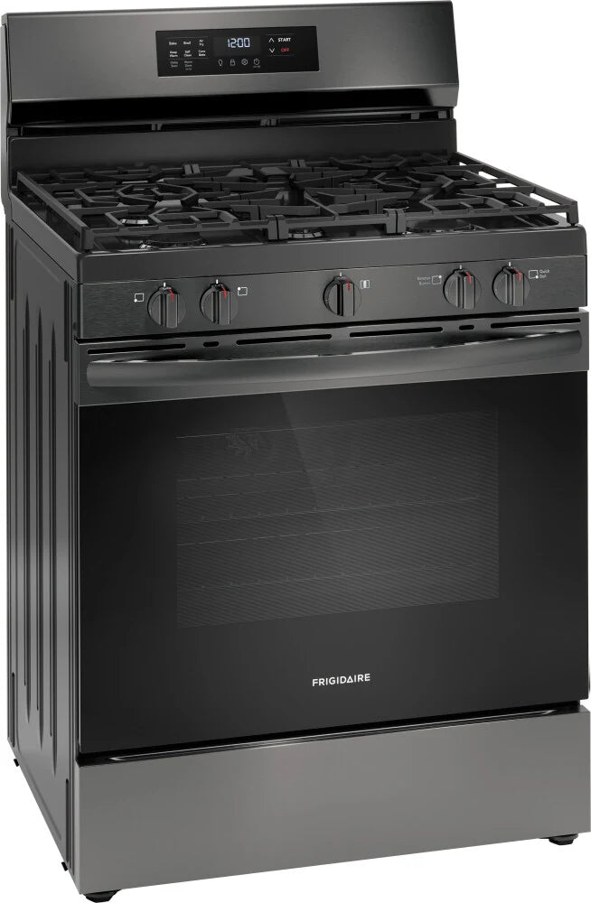 Frigidaire FCRG3083AD 30 Inch Gas Range with Air Fryer - Black Stainless Steel | Perfect for Home Kitchens & Air Frying Meals