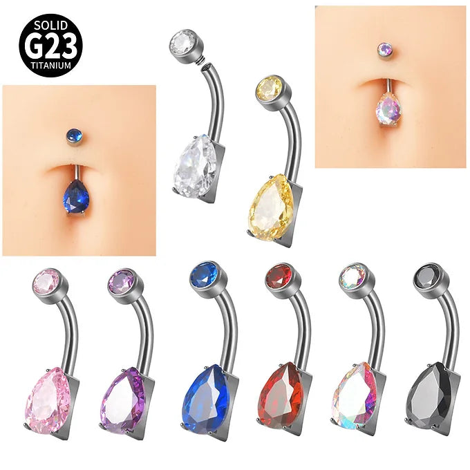 14G Hypoallergenic Belly Button Rings - Surgical Steel Navel Piercing Jewelry for Women | DL049 | Perfect for Everyday Wear, Beach Parties & Body Jewelry Collection